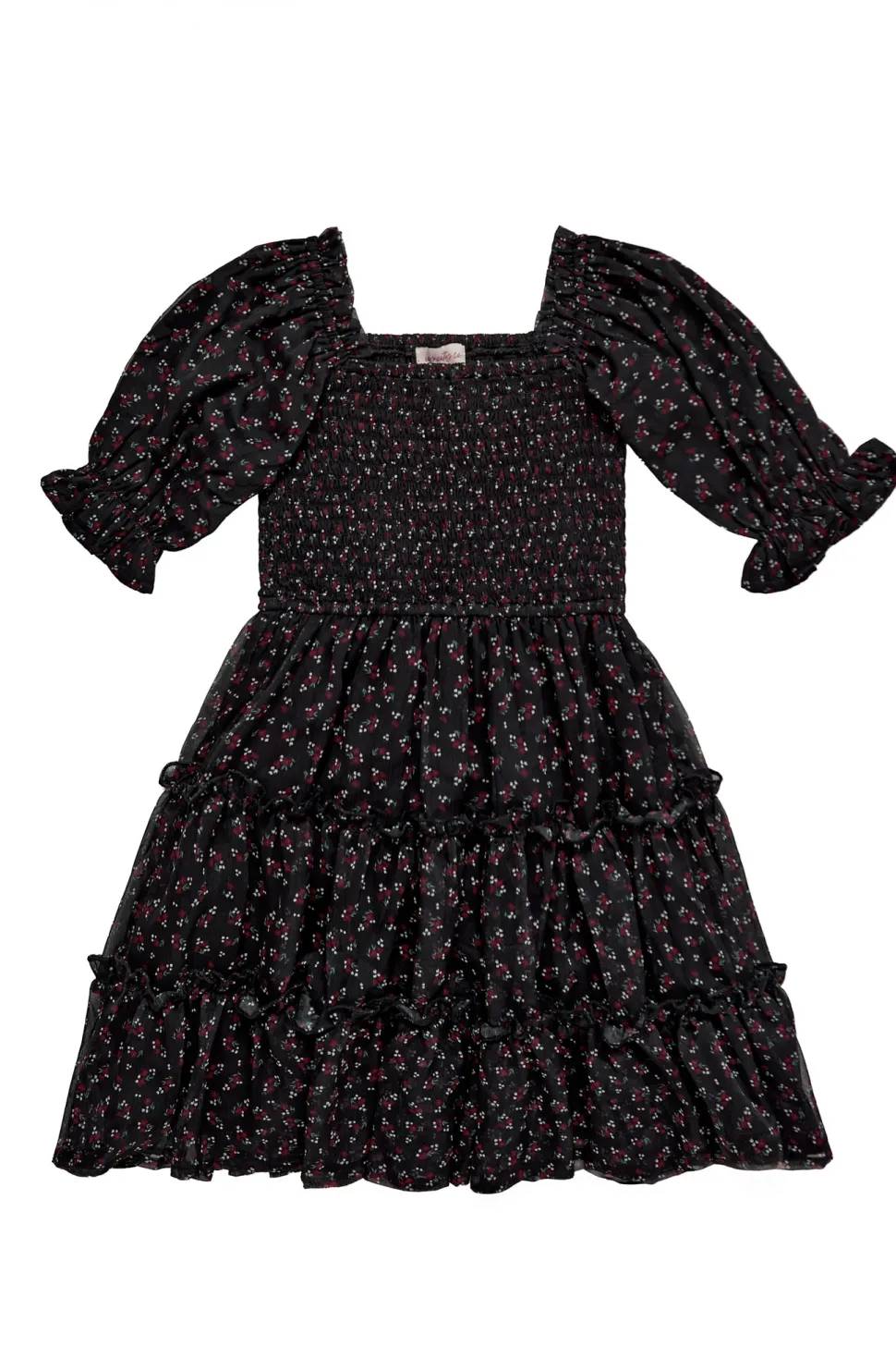 Mini Madeline Dress in Black Ditsy Floral