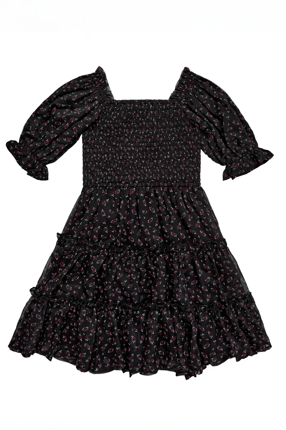 Mini Madeline Dress in Black Ditsy Floral