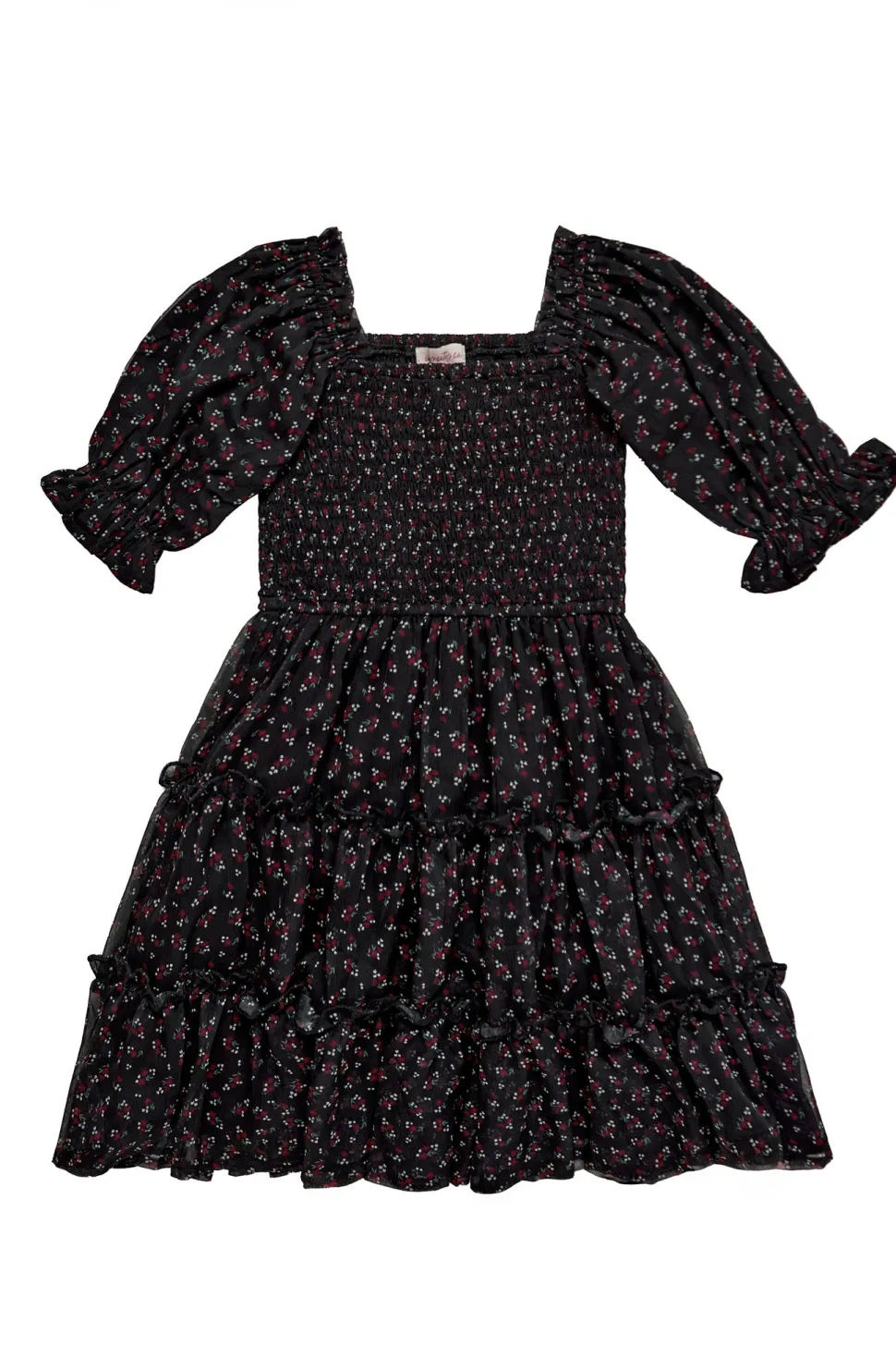 Mini Madeline Dress in Black Ditsy Floral
