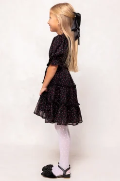 Mini Madeline Dress in Black Ditsy Floral