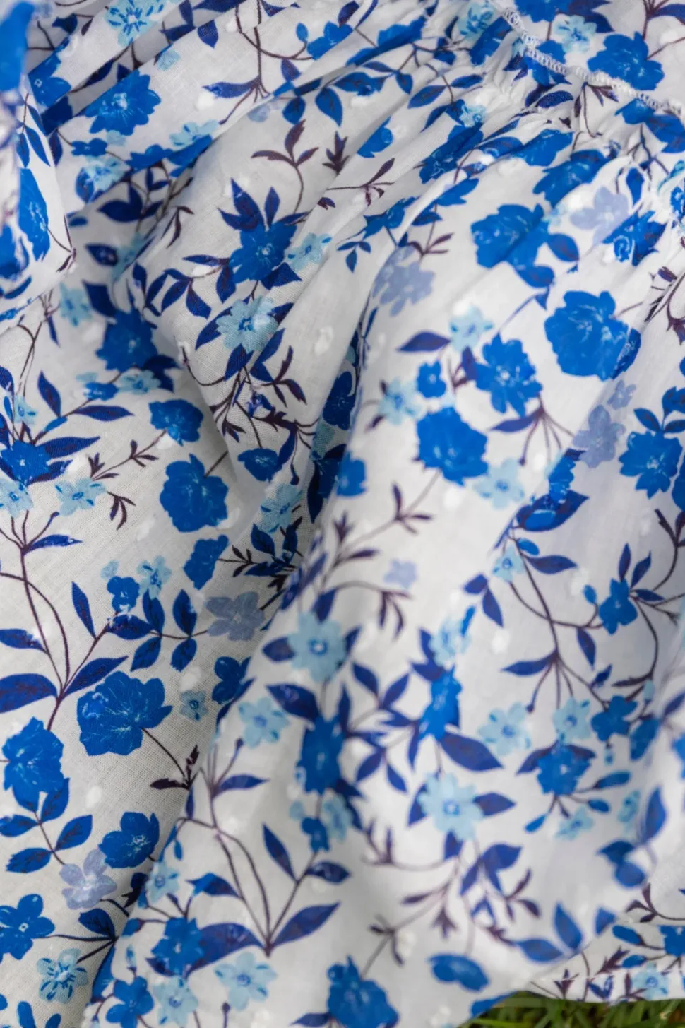 Mini Madeline Dress in Ditsy Cobalt Floral