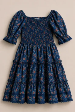Mini Madeline Dress in Midnight Vibrant Chintz