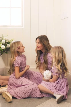 Mini Marcell Dress in Purple Polka Dot