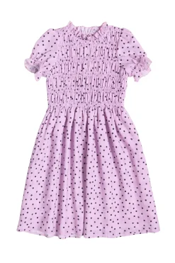 Mini Marcell Dress in Purple Polka Dot