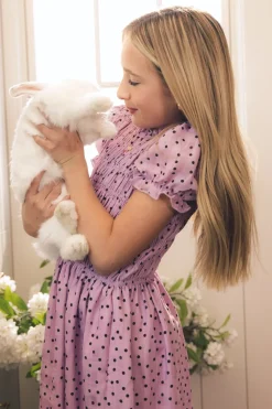 Mini Marcell Dress in Purple Polka Dot