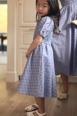 Mini Mariah Dress in Linear Print