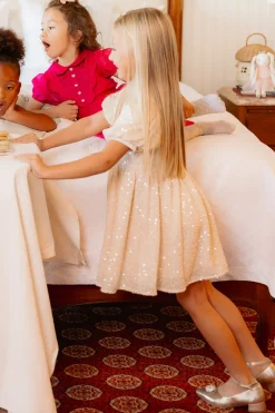 Mini Marisol Dress in Cream Sequin
