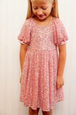 Mini Marisol Dress in Pink Sequin