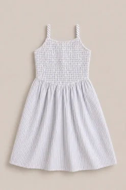 Mini Maxwell Dress in Blue & White Pinstripe