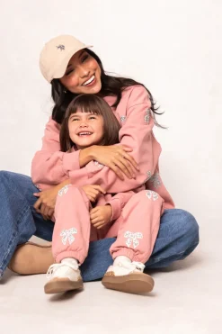 Mini Micah Crew Neck Sweatshirt in Pink & Bows
