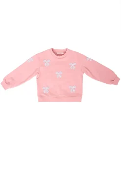 Mini Micah Crew Neck Sweatshirt in Pink & Bows