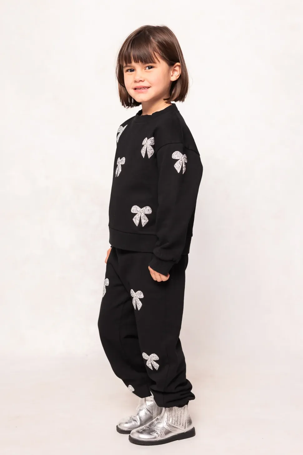 Mini Micah Jogger Sweatpants in Black