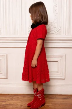 Mini Penny Dress in Red Lace