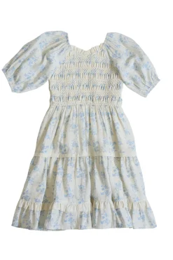 Mini Roselyn Dress in Ivory Porcelain Fleur