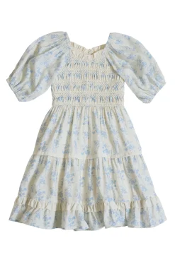 Mini Roselyn Dress in Ivory Porcelain Fleur
