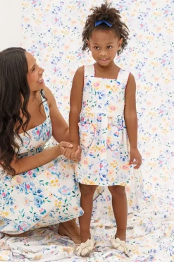 Mini Rue Play Dress in Blue Bouquet