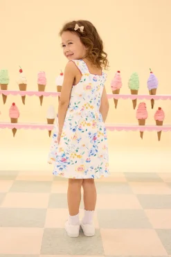 Mini Rue Play Dress in Blue Bouquet