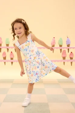 Mini Rue Play Dress in Blue Bouquet