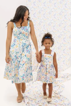 Mini Rue Play Dress in Blue Bouquet