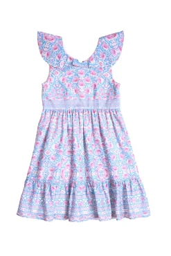 Mini Samara Dress in Thistle Flower Mosaic Florise