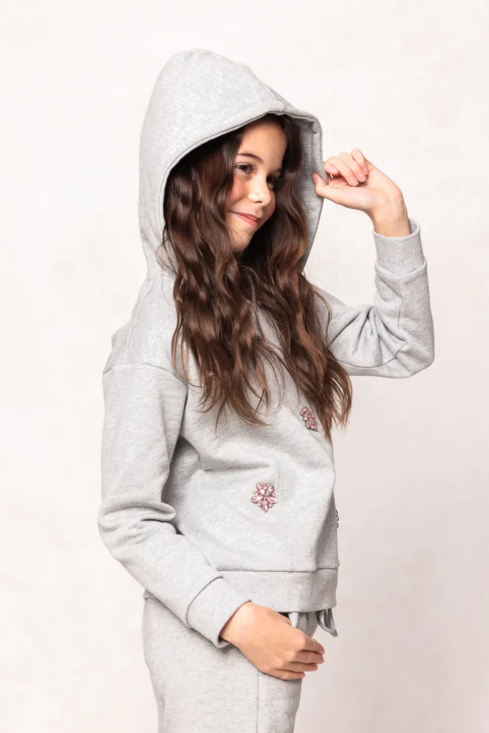 Mini Skylar Hoodie in Heather Gray