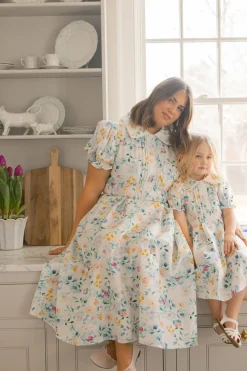 Mini Sophia Dress in Blue Bouquet