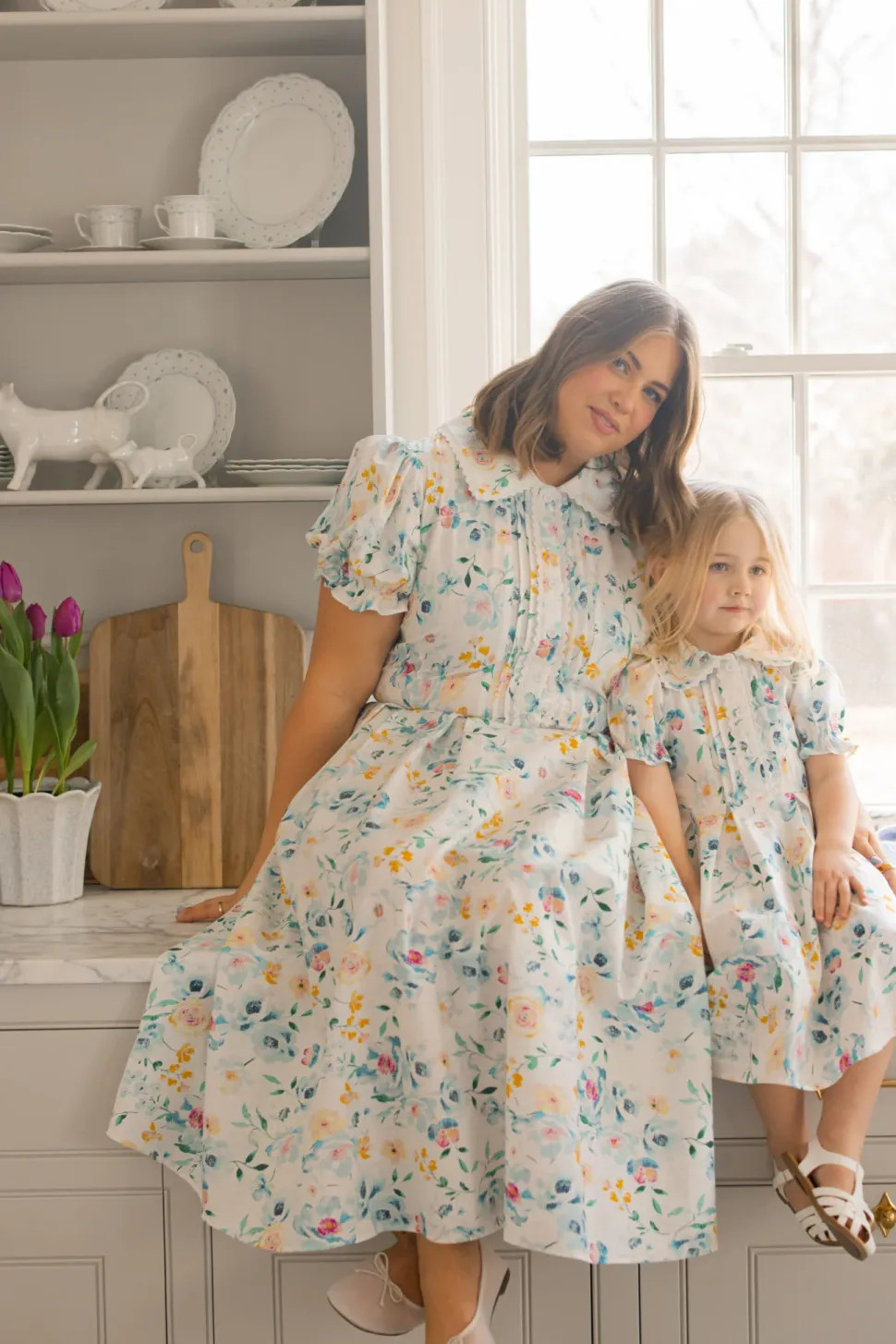 Mini Sophia Dress in Blue Bouquet