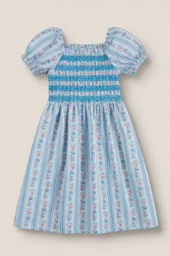 Mini Sunday Best Dress in Rosette Linear Stripe