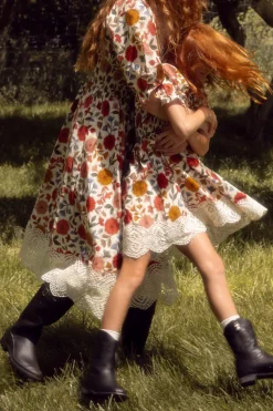 Mini Teagan Dress in Sepia Flower