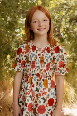 Mini Teagan Dress in Sepia Flower