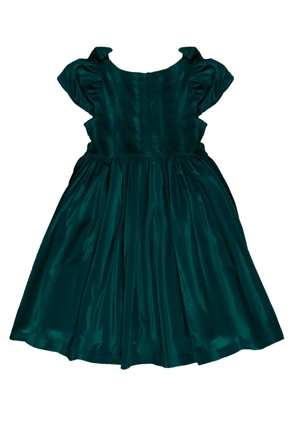Mini Tiara Dress in Green Velvet