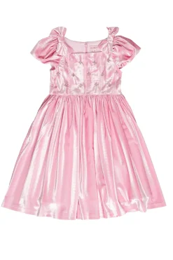 Mini Tiara Dress in Pink Velvet