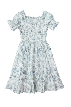 Mini Valencia Dress in Ivory Climbing Vine Bloom