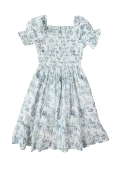 Mini Valencia Dress in Ivory Climbing Vine Bloom