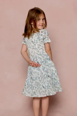 Mini Valencia Dress in Ivory Climbing Vine Bloom