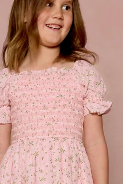 Mini Valencia Dress in Pink Ditsy Floral