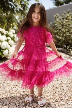 Mini Whimsical Dress in Fuchsia