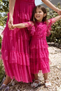 Mini Whimsical Dress in Fuchsia