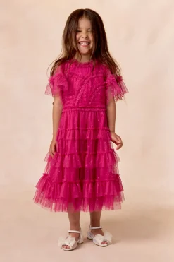 Mini Whimsical Dress in Fuchsia