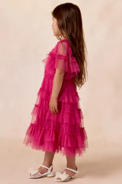 Mini Whimsical Dress in Fuchsia