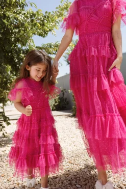 Mini Whimsical Dress in Fuchsia