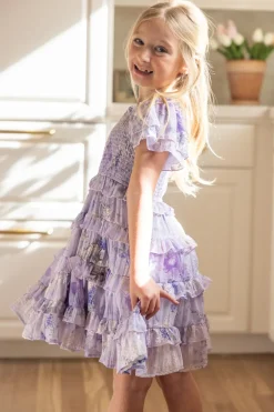 Mini Winnie Dress in Lavender Aquarelle Fleur