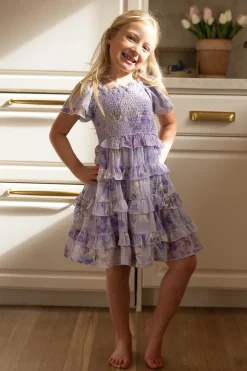 Mini Winnie Dress in Lavender Aquarelle Fleur