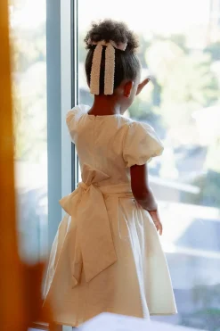 Mini Wrenley Dress in Cream Taffeta