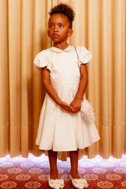 Mini Wrenley Dress in Cream Taffeta