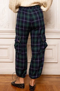 Nicole Cargo Pants in Nocturne Plaid