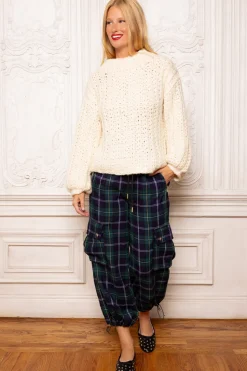 Nicole Cargo Pants in Nocturne Plaid