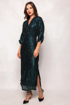 Orion Dress in Green Sequin
