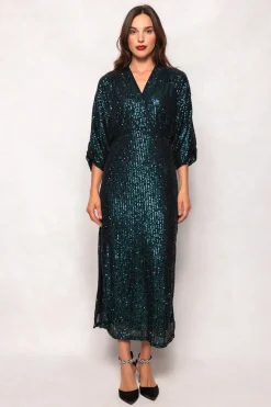 Orion Dress in Green Sequin