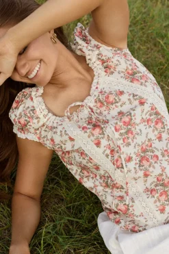 Palermo Top in Ivory Heritage Rose